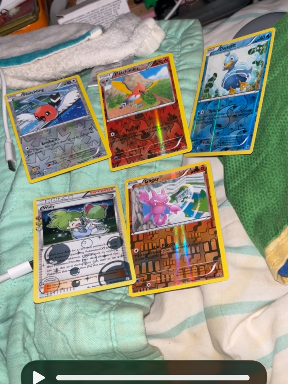Pokémon nine Holographic Kids Card - Assorted Blue, Red, Silver, Pink, Orange